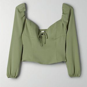 Aritzia Wilfred Novella Blouse Puff-sleeve Blouse